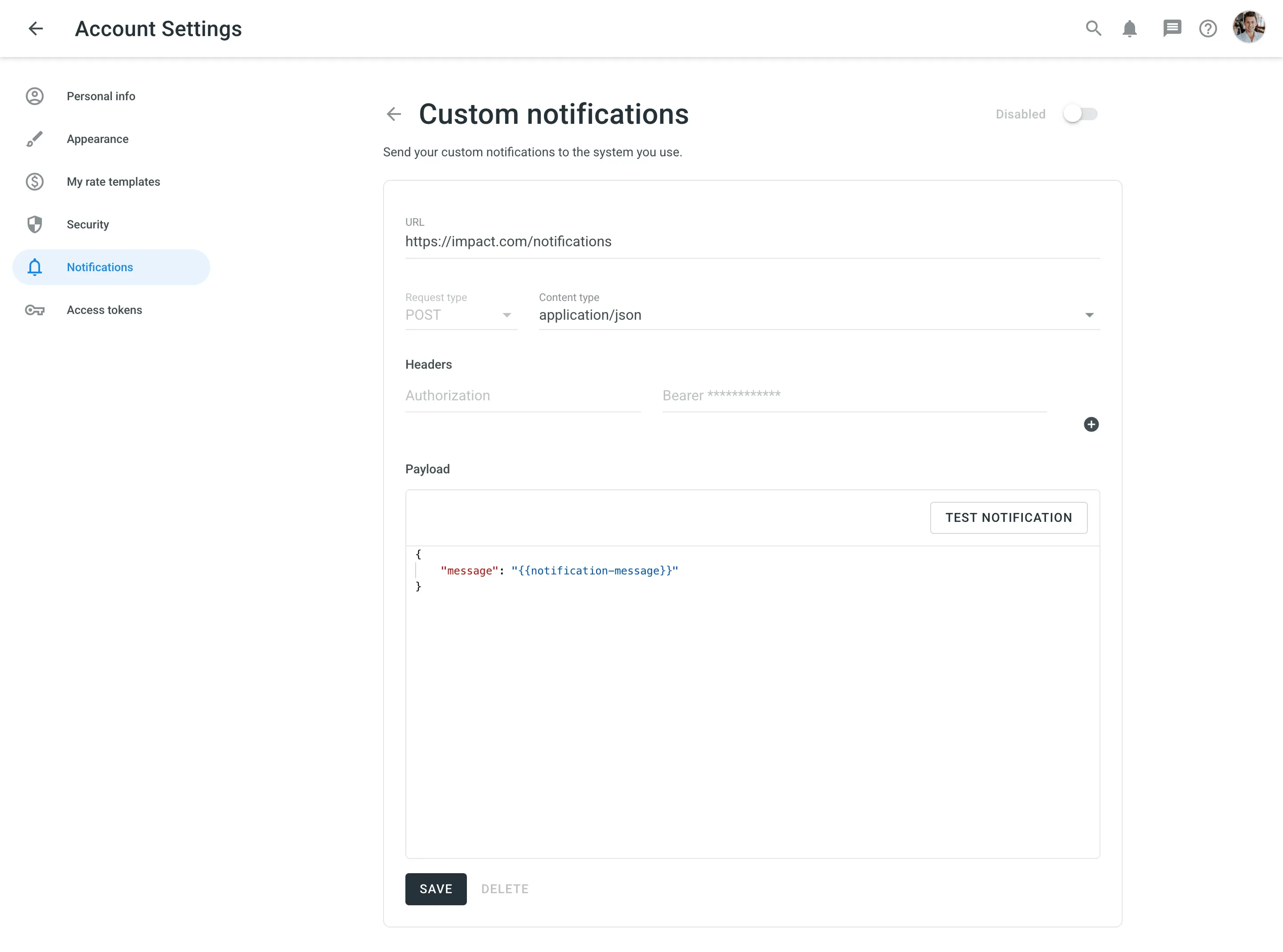 Setting Up Custom Notifications